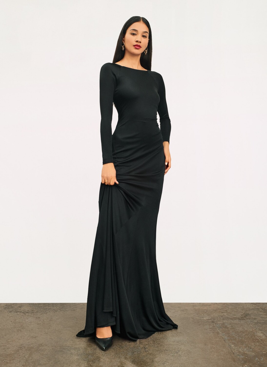 

Платье с V-образным вырезом на спине Donna Karan