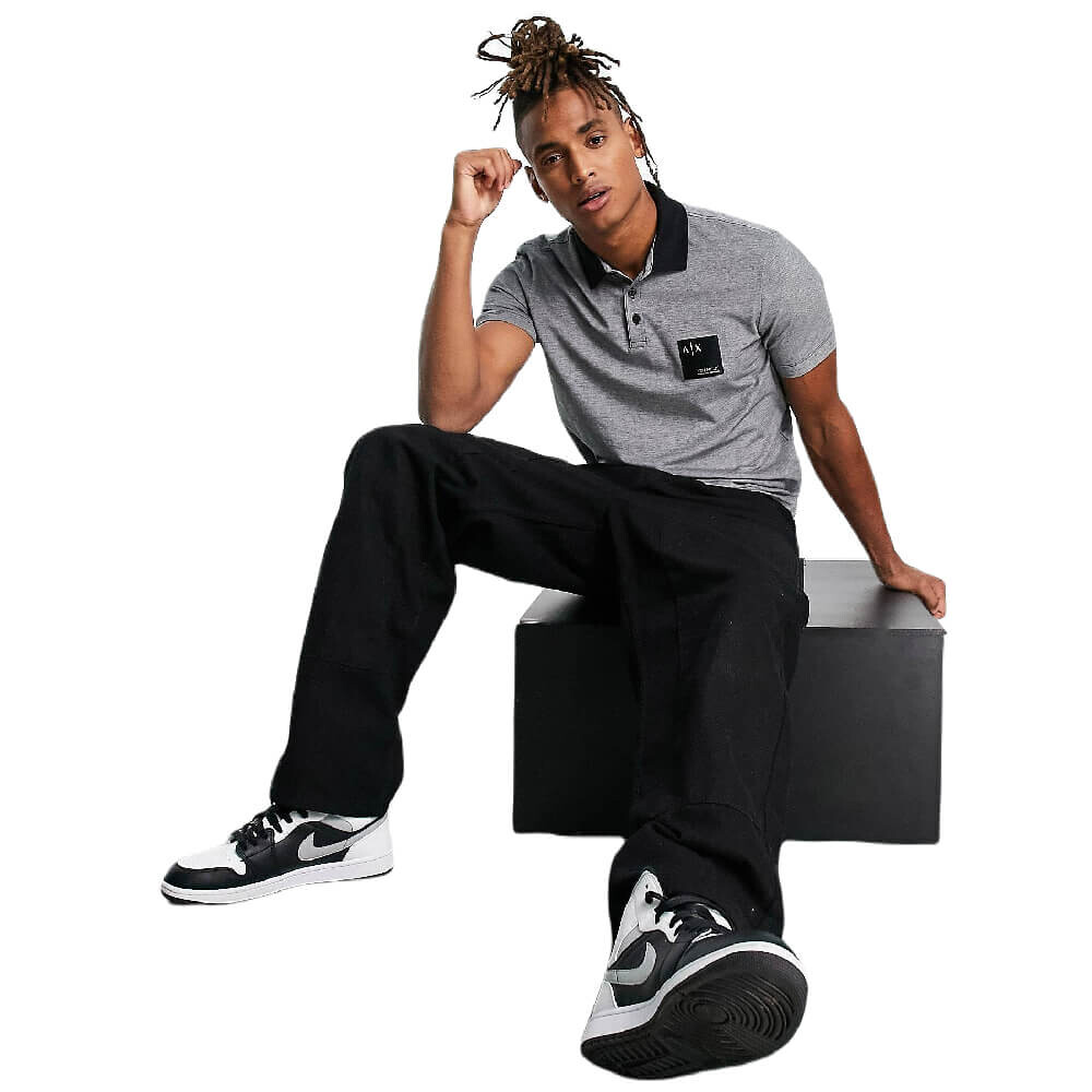 

Рубашка-поло Armani Exchange x You Me Us Contrast Collar, серый