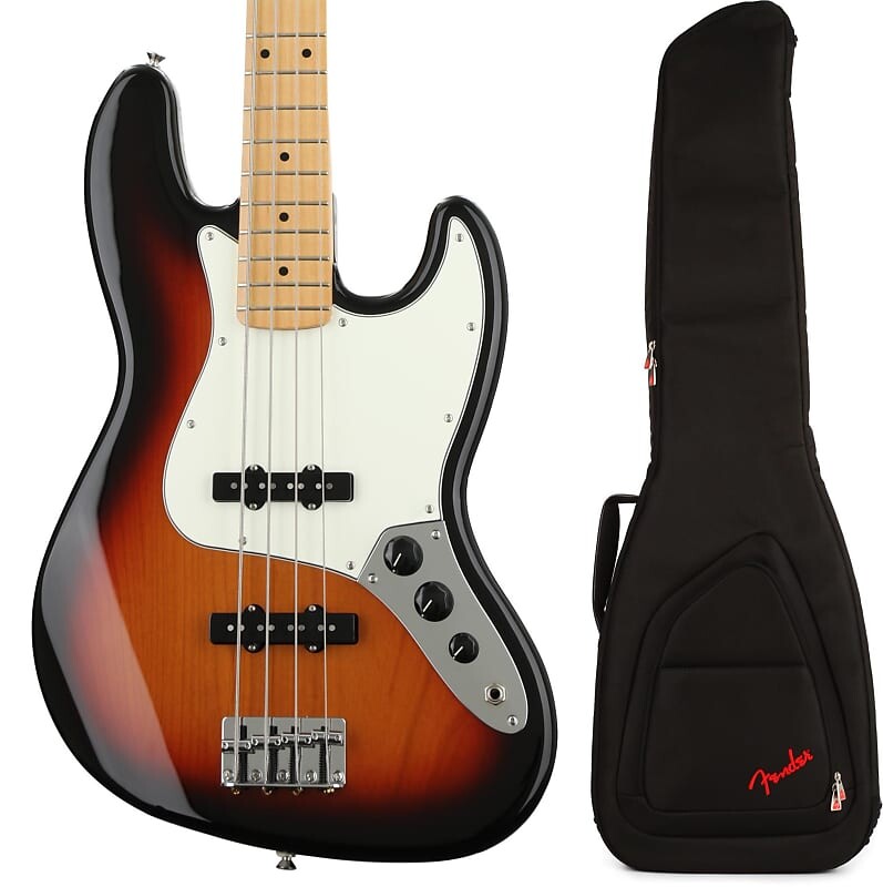 

Fender Player Jazz Bass - 3-Tone Sunburst с кленовой накладкой на гриф в комплекте с Fender FB620 Electric Bass Gig Bag - Black 0149902500=1 0991522406=1