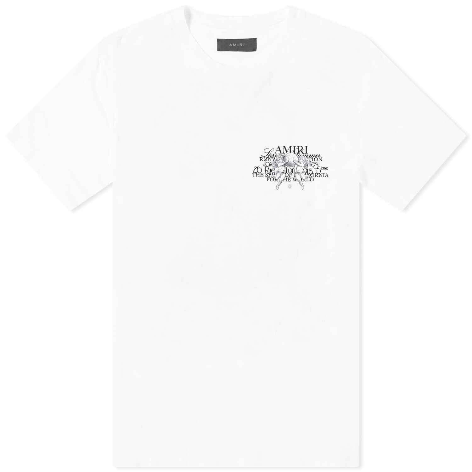 

Футболка Amiri Cherub Text, белый