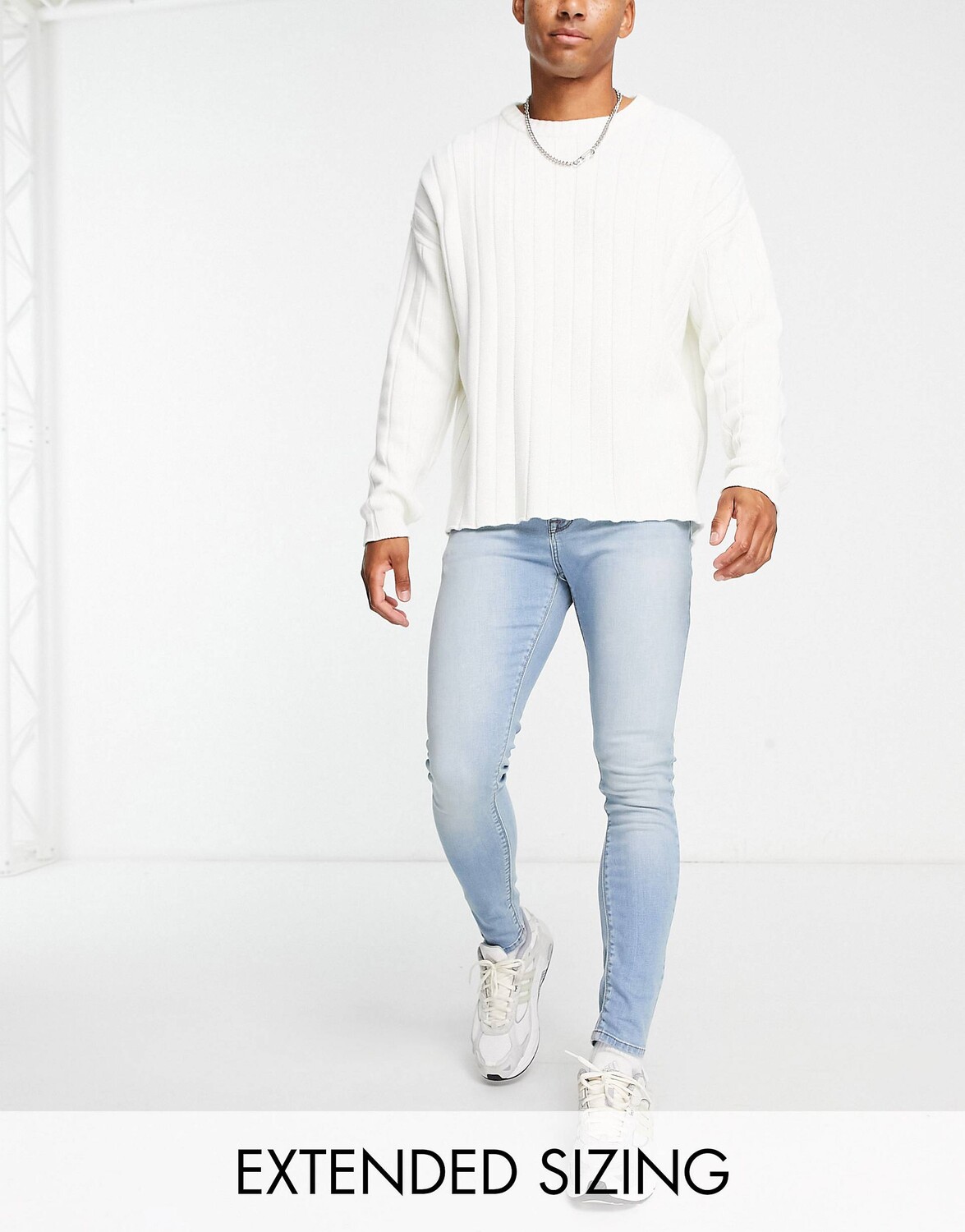 

Светло-синие джинсы стрейч ASOS DESIGN