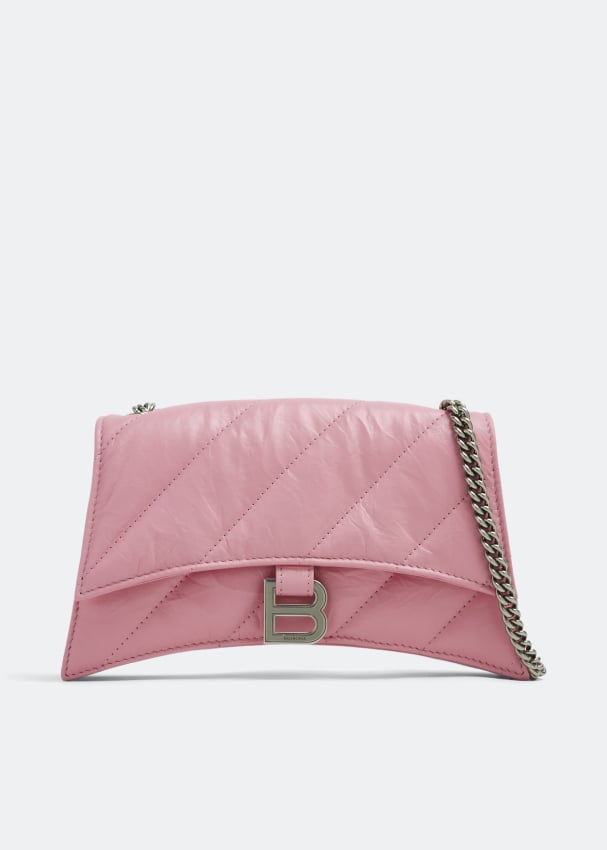 Сумка кросс-боди BALENCIAGA Crush XS chain bag, розовый