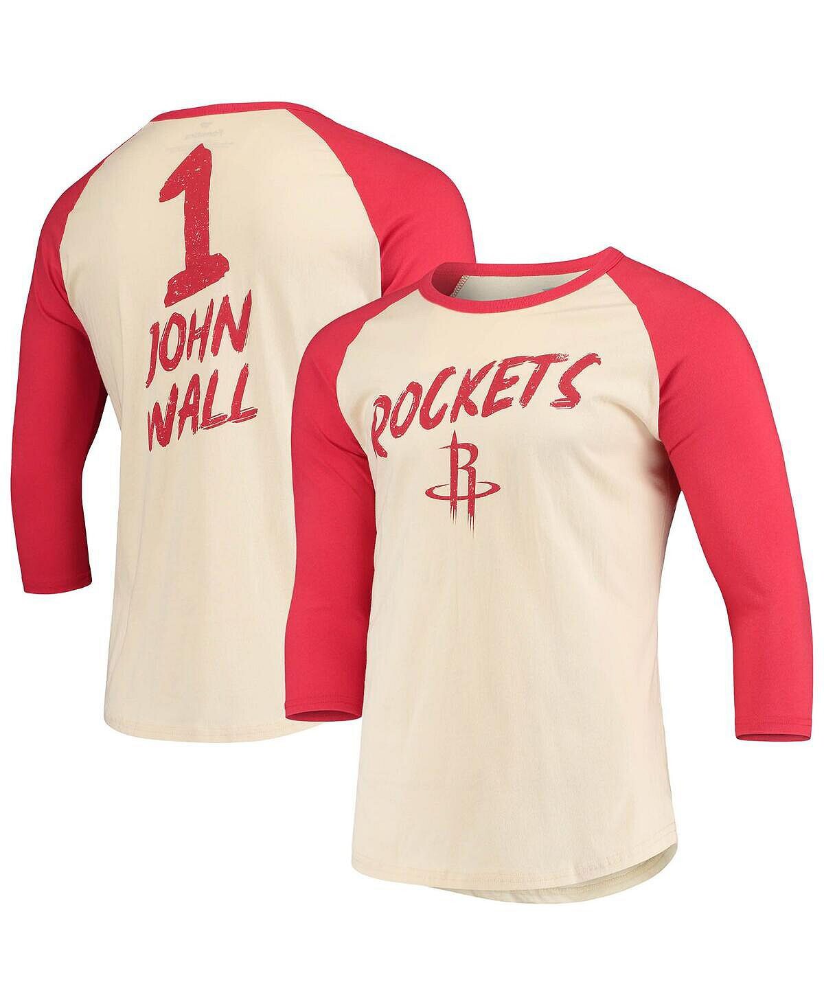 

Мужская футболка john wall cream houston rockets nba с рукавами 3/4 реглан Fanatics, кремовый
