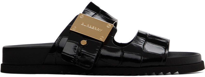 

Черные кожаные сандалии Burberry