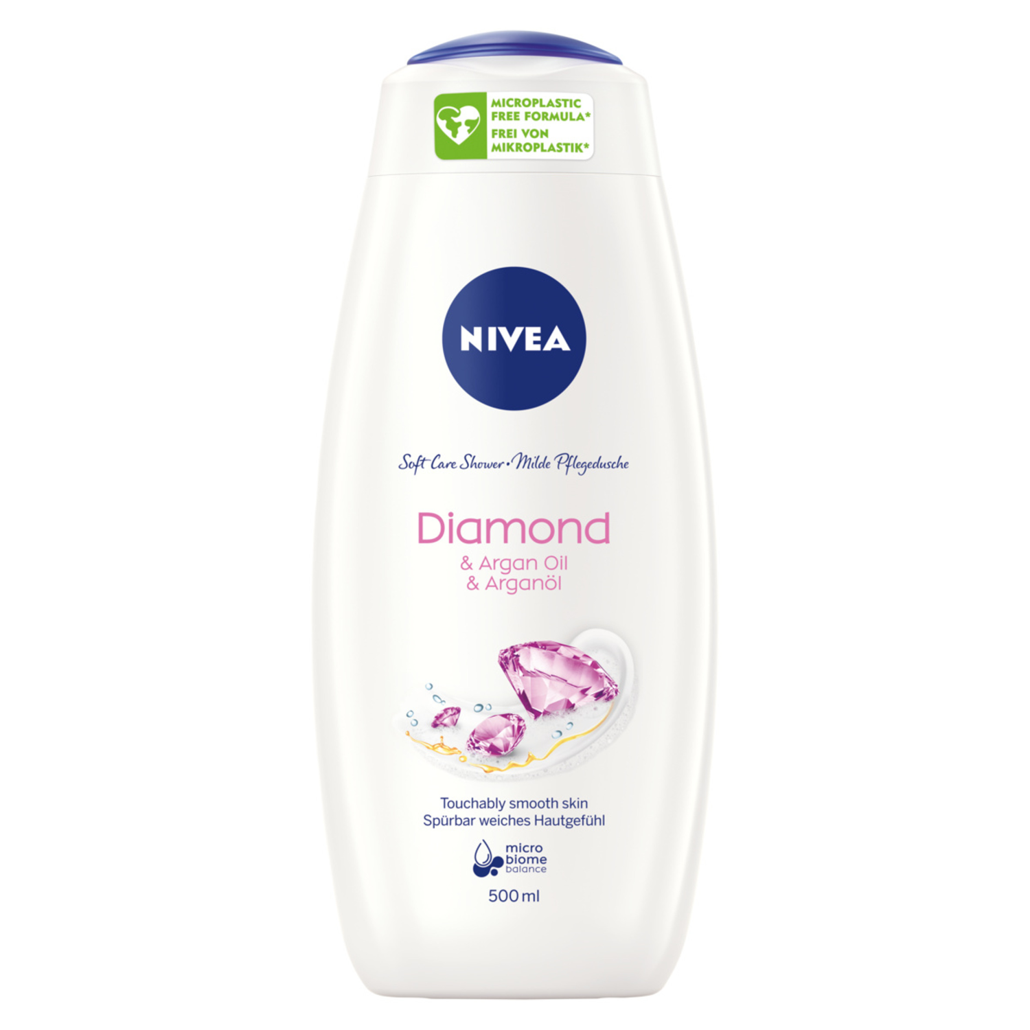 Nivea Diamond & Argan Oil ухаживающий гель для душа, 500 мл - фото