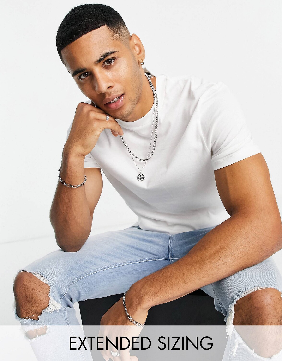 

Белая футболка с круглым вырезом ASOS DESIGN - WHITE, Белый