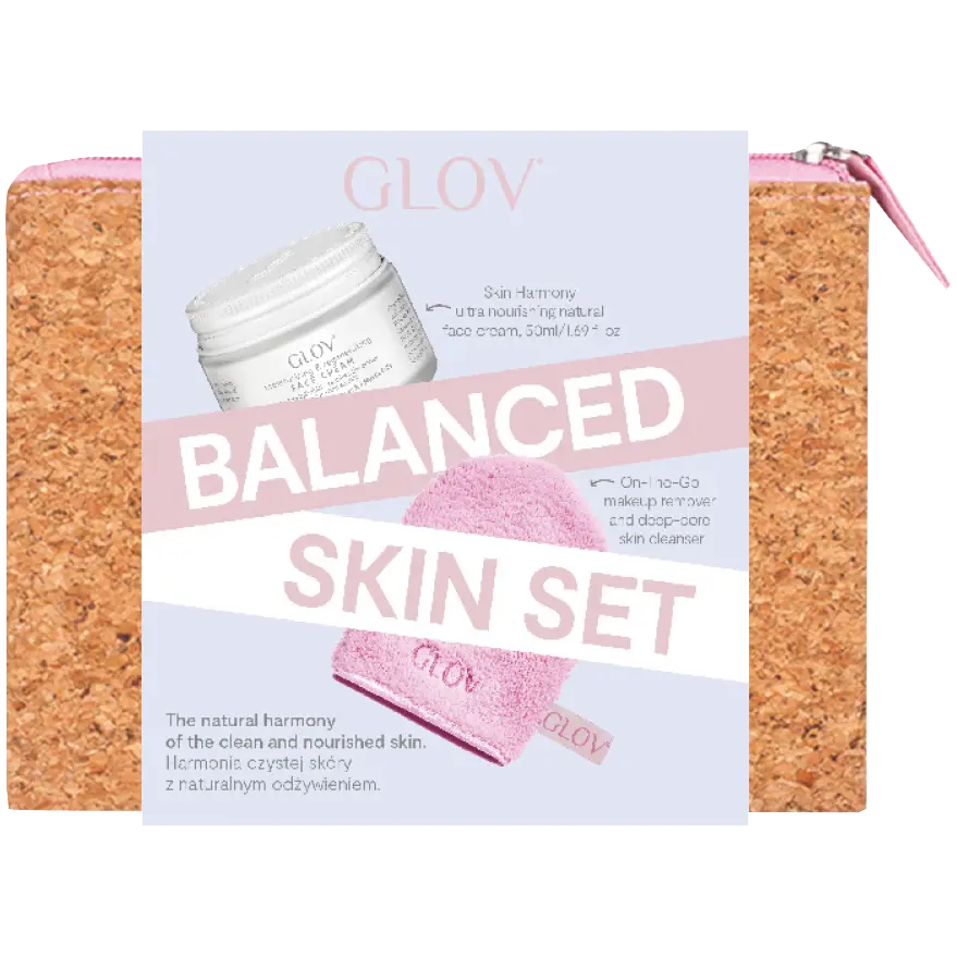 

Glov Balanced Skin набор: крем для лица, 50 мл + перчатка для снятия макияжа, 1 шт.