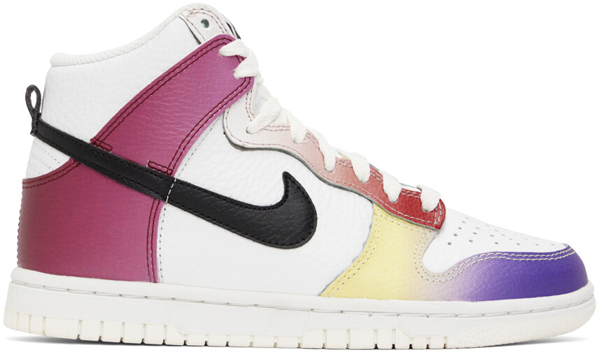 

Бело-пурпурные высокие кеды Dunk Nike, Фиолетовый