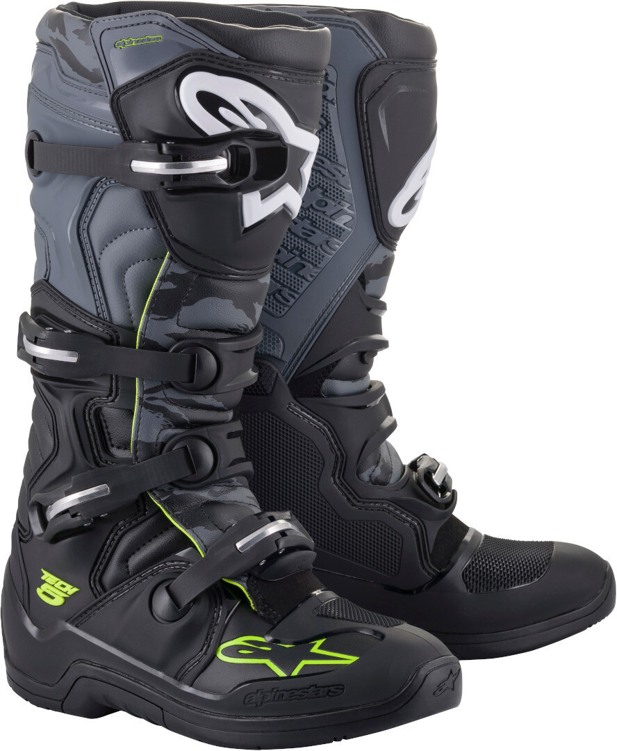 

Мотокросс сапоги Alpinestars Tech 5, черный/серый/желтый
