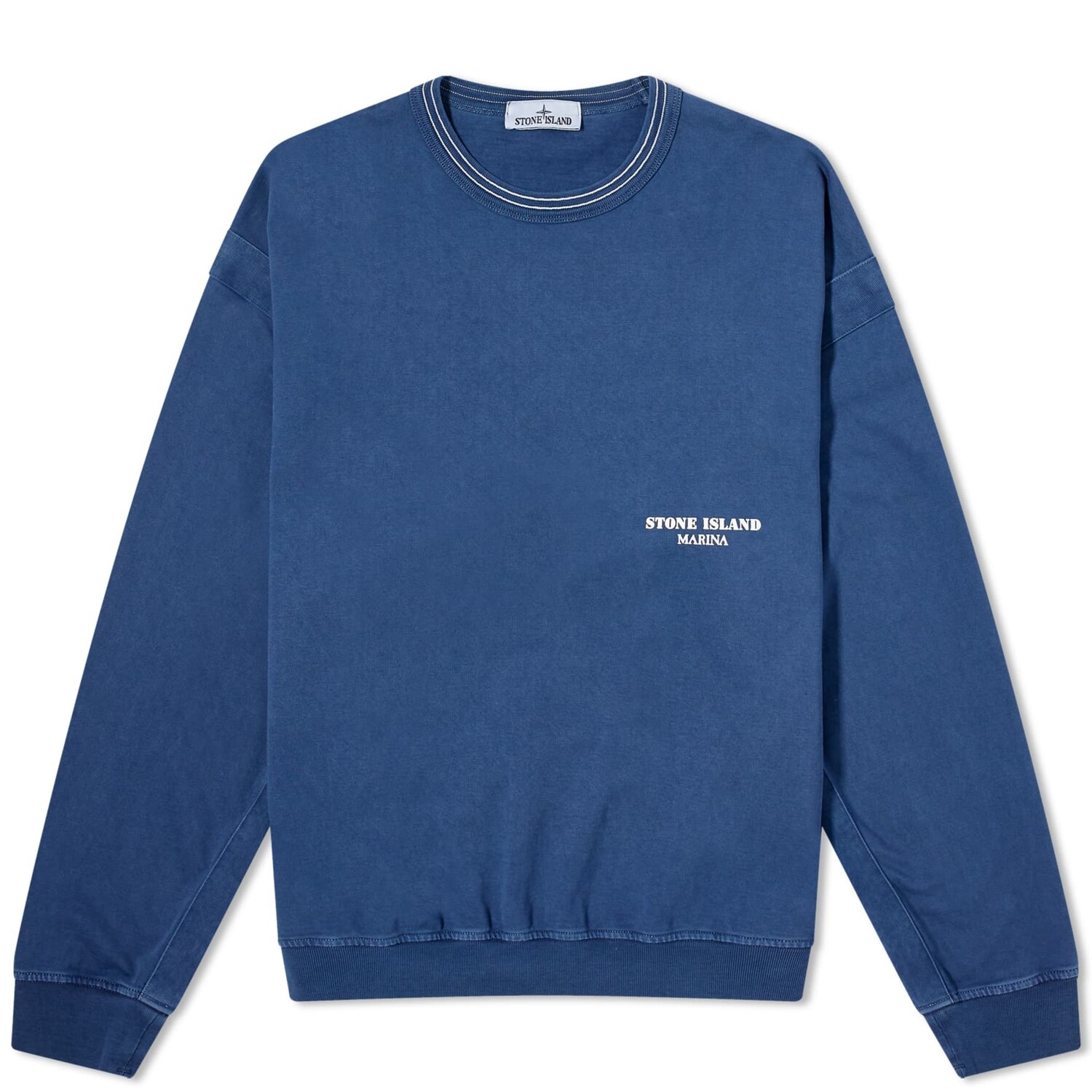 

Свитшот Stone Island Marina Logo Crew, синий