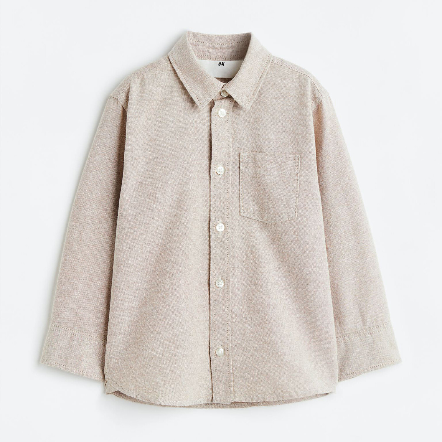 

Оксфордская рубашка H&M Solid-color, светло-бежевый