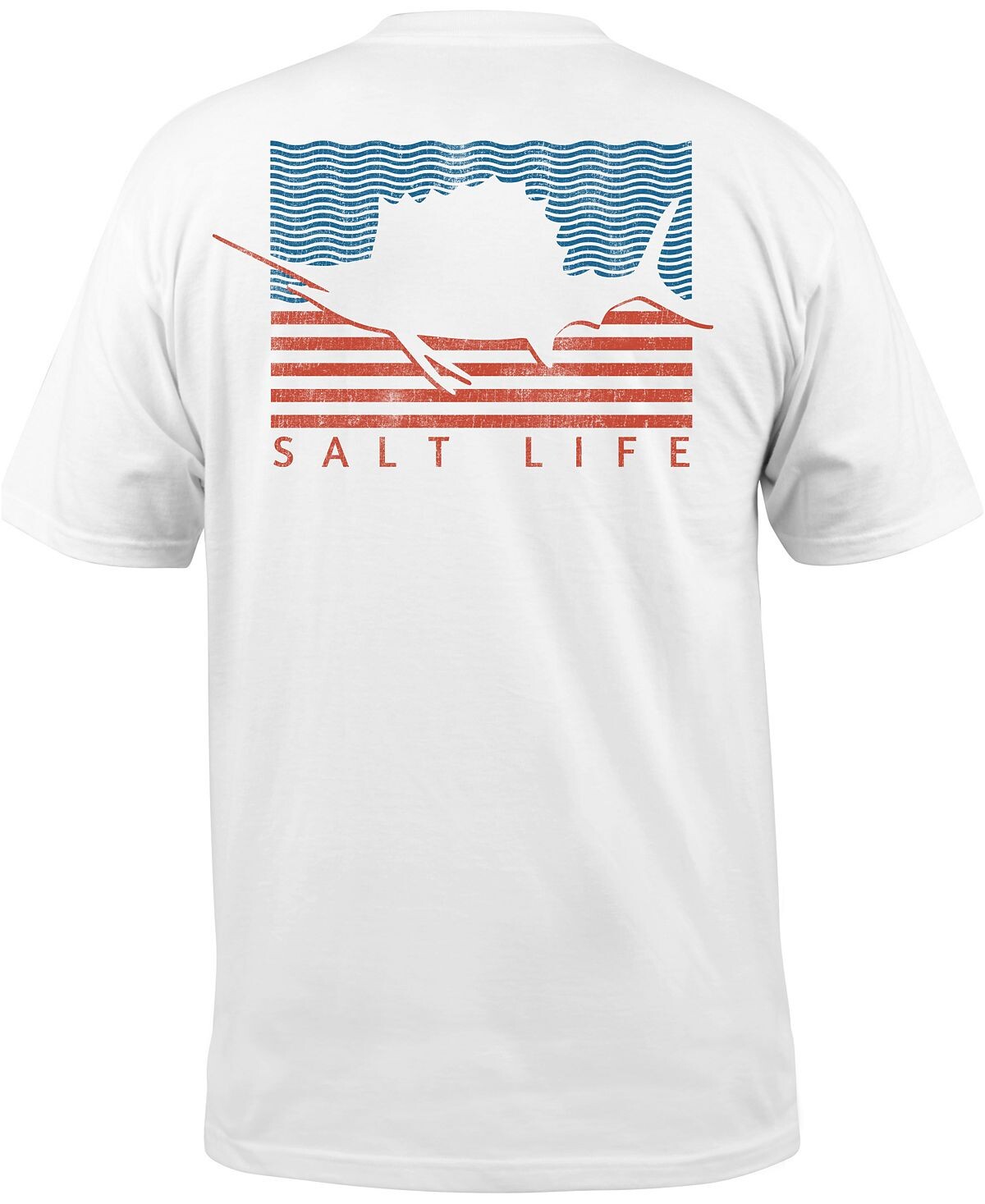 

Мужская футболка с коротким рукавом и карманом sailing flag Salt Life, белый