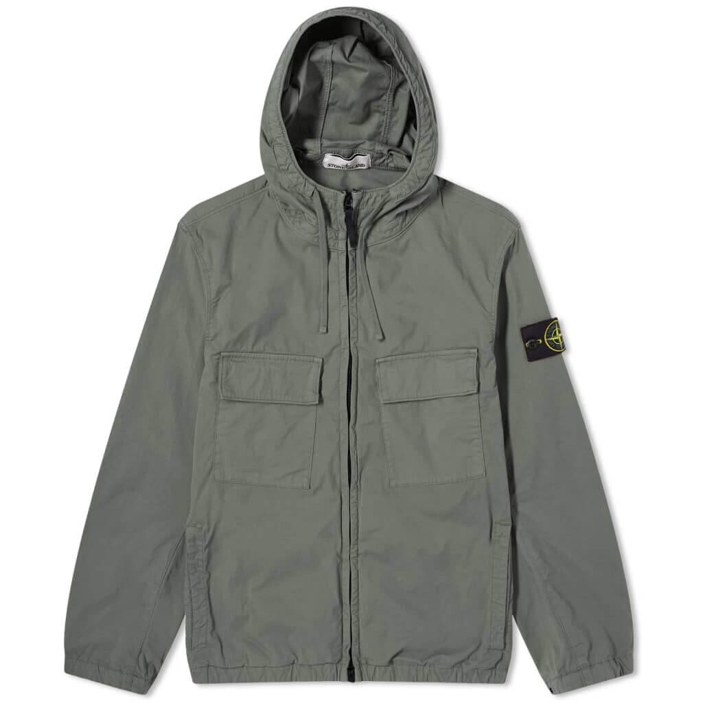 Куртка Stone Island Supima Cotton Twill Stretch-TC Hooded, зеленый