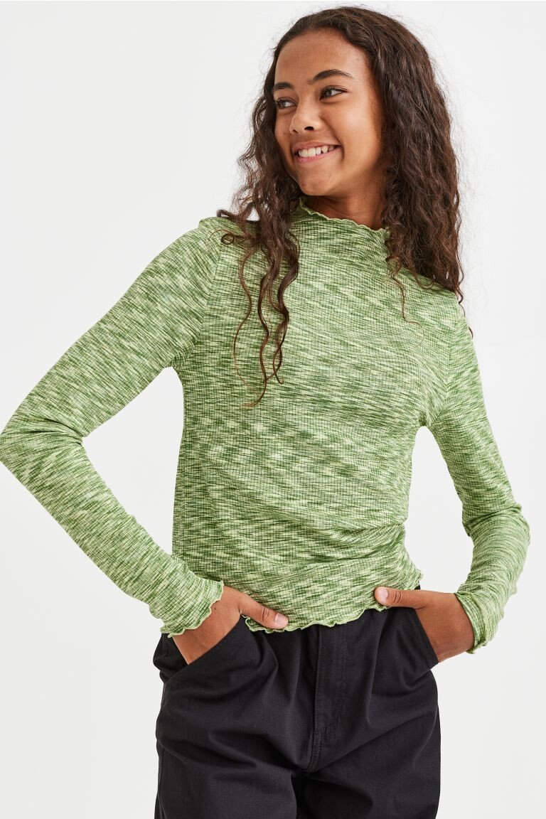 

Топ с длинными рукавами H&M