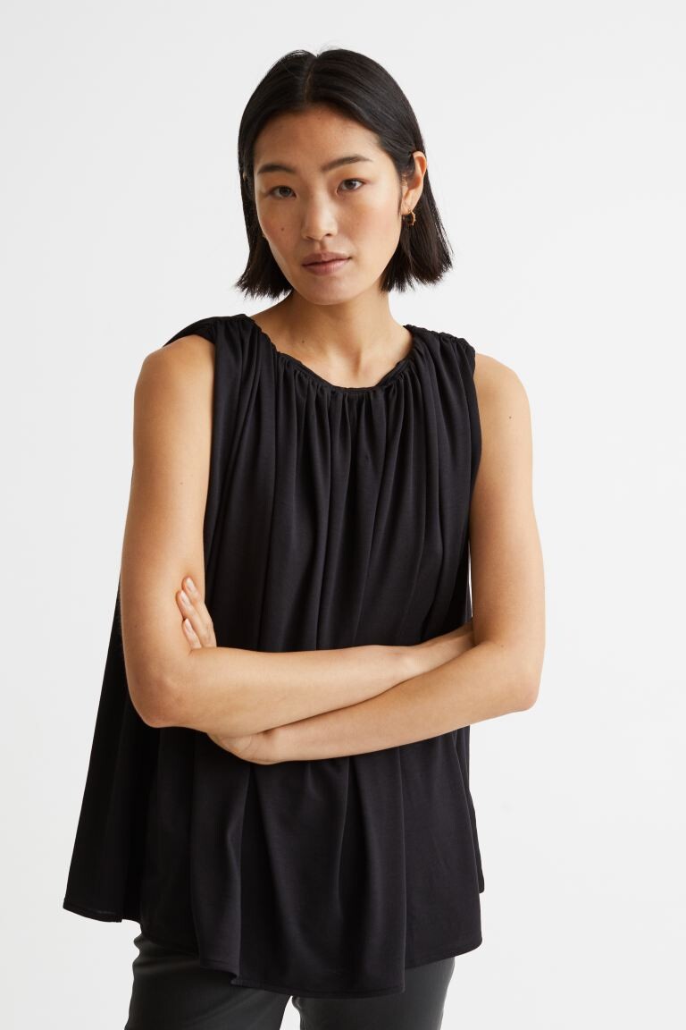 

Блуза без рукавов H&M, черный