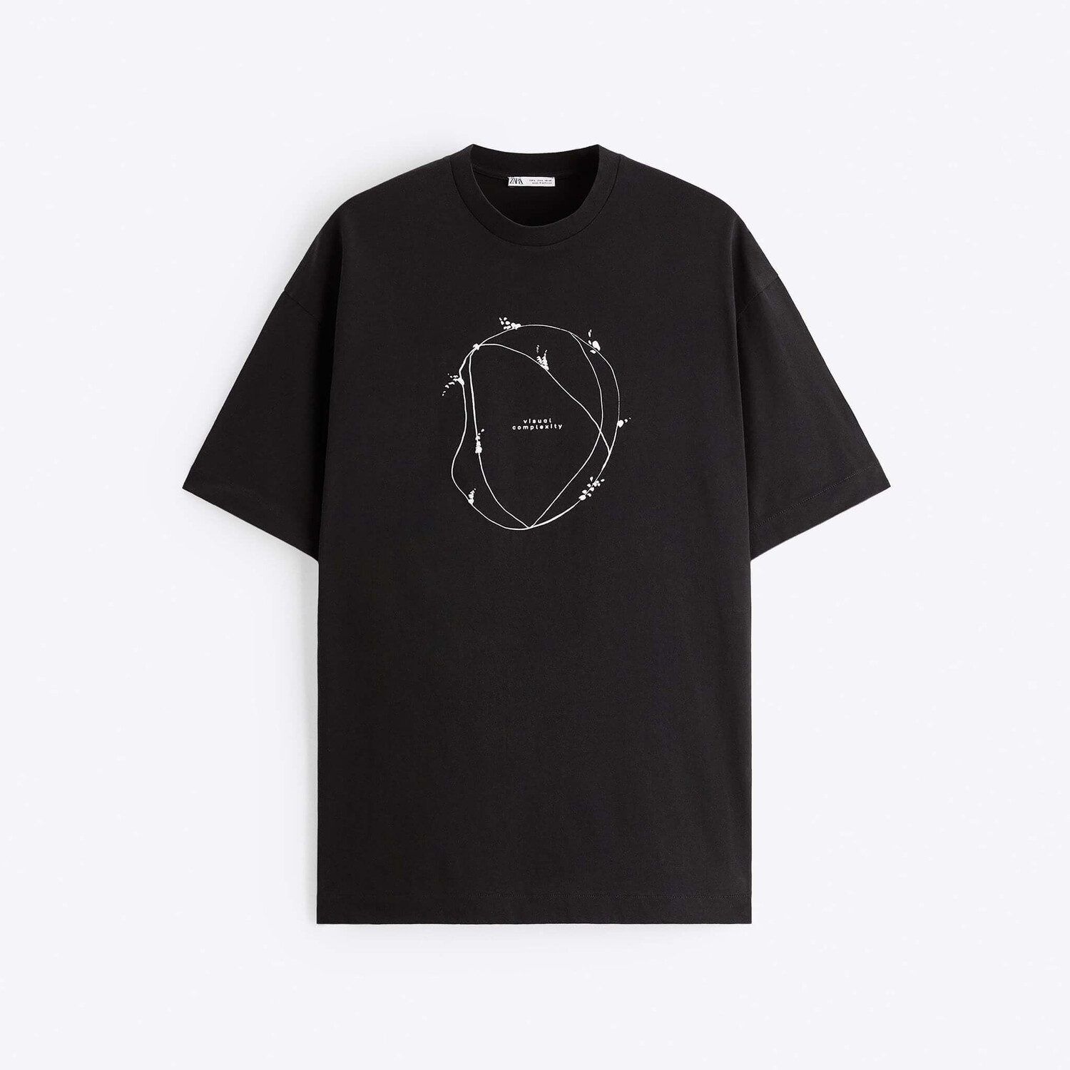 

Футболка Zara Flower Print, черный