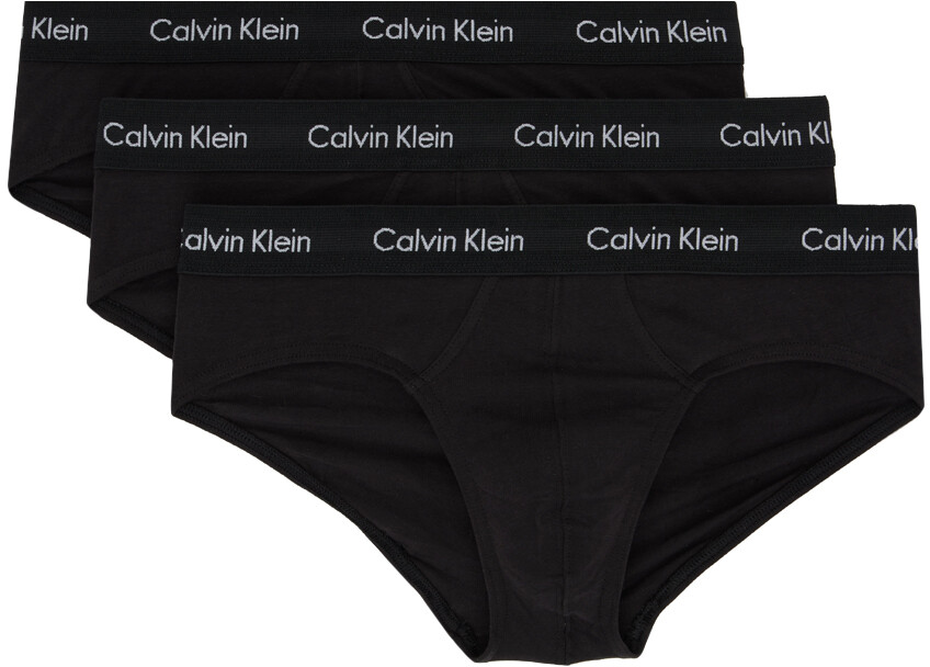 

Набор из трех черных трусов на бедрах Calvin Klein Underwear