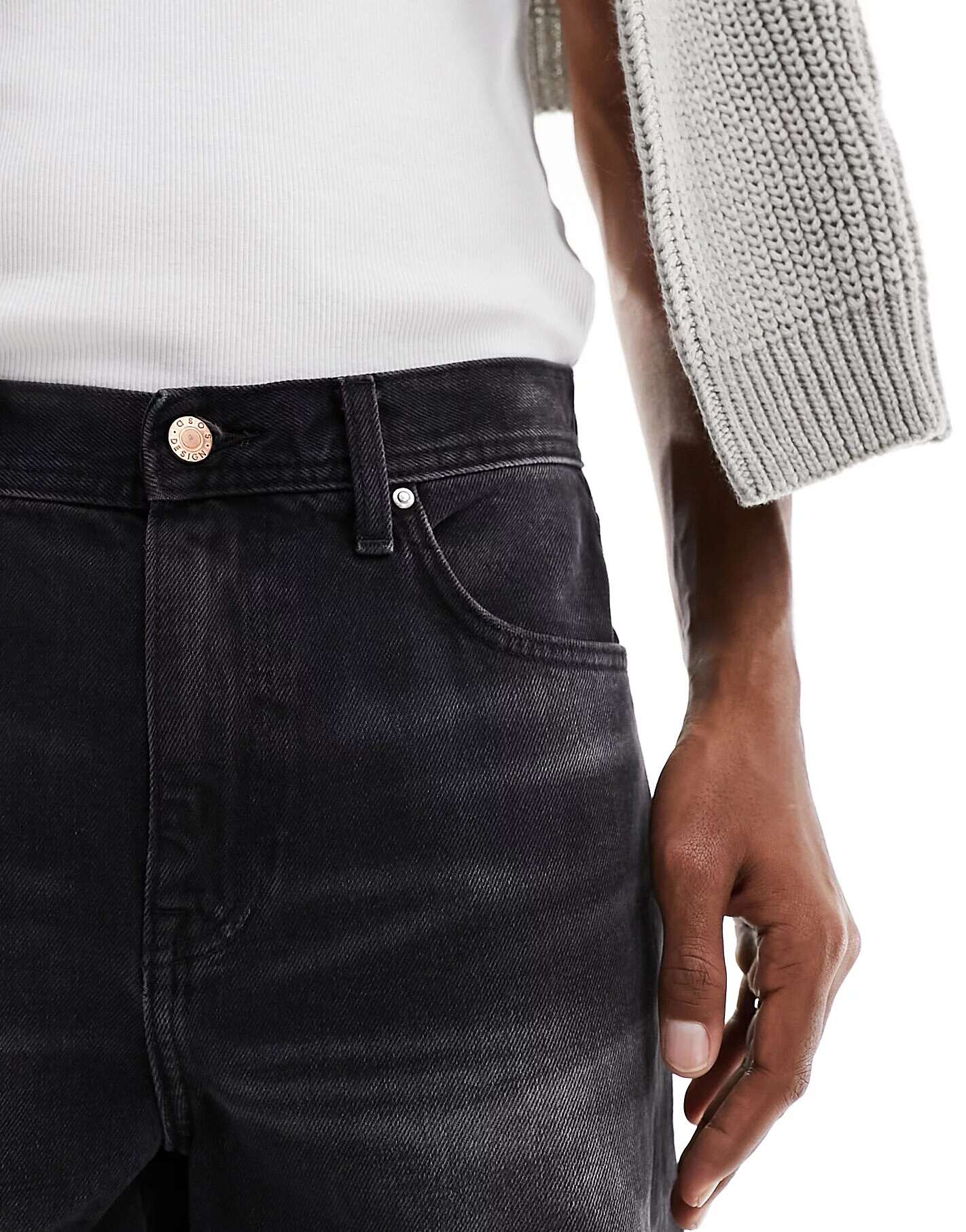 Черные мешковатые джинсы ASOS цена и фото