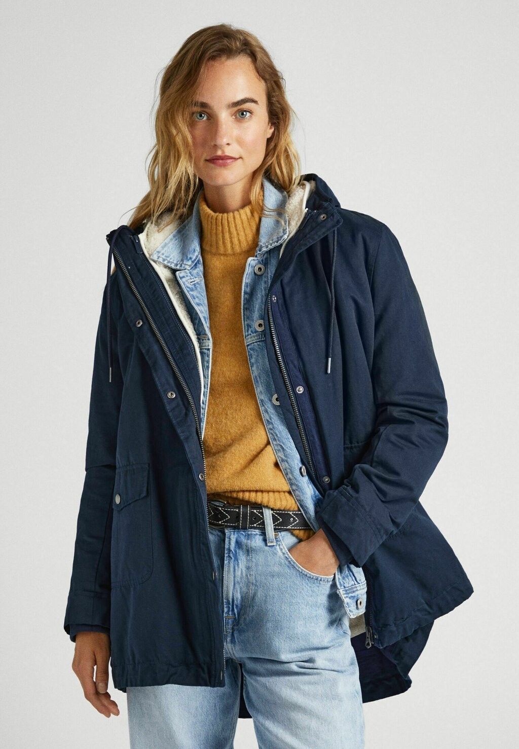 

Зимнее пальто НЭНСИ Pepe Jeans, Далвич синий