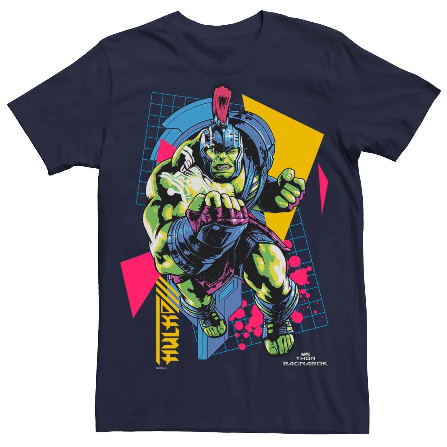 Мужская футболка Marvel's Retro с геометрическим рисунком Халка Licensed Character
