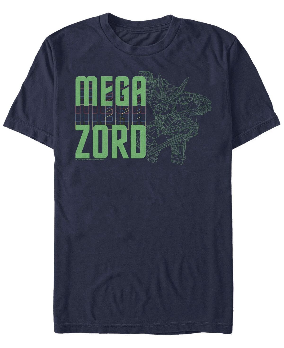 

Мужская футболка с круглым вырезом с короткими рукавами mega zord Fifth Sun, синий