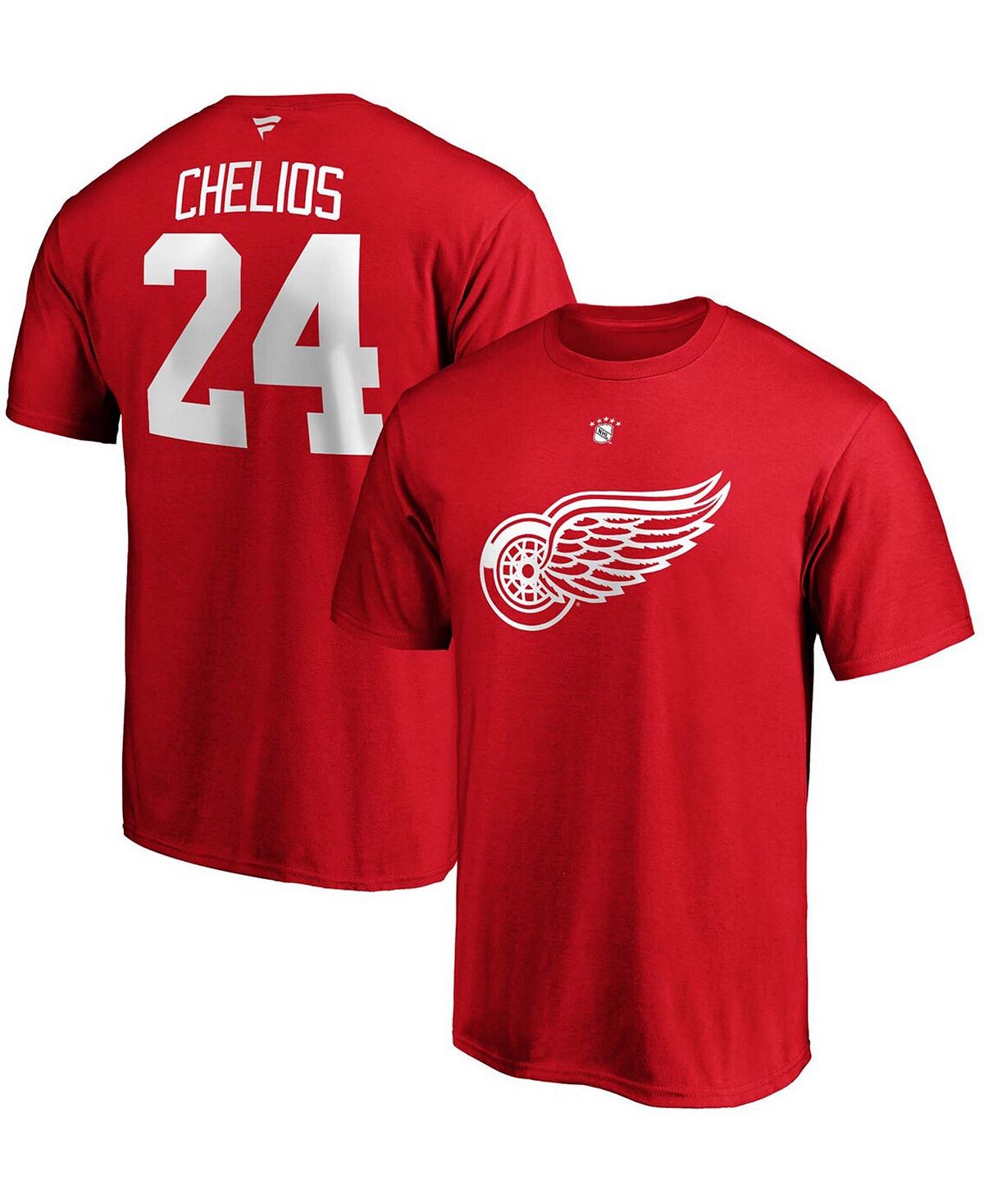 

Мужская футболка chris chelios red detroit red wings authentic stack с именем и номером игрока на пенсии Fanatics, красный