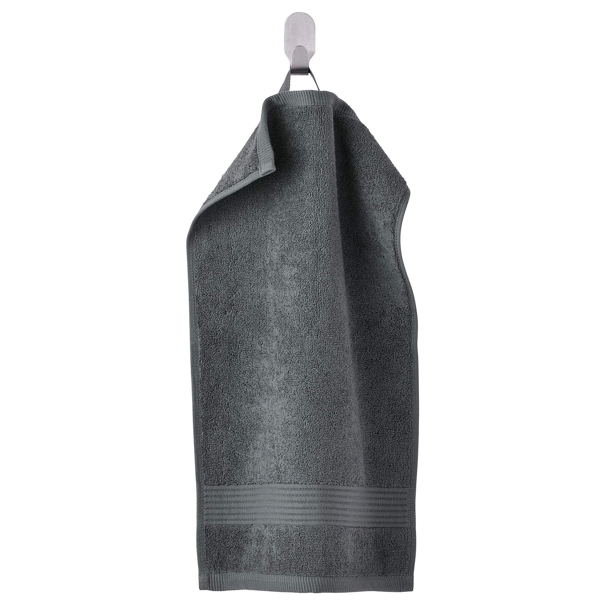 Полотенце гостевое IKEA Fredriksjön 30x50 см, темно-серый поглощающее пот полотенце для спортзала 25 110 см удлиненное толстое быстросохнущее мягкое впитывающее пот полотенце для бега с двенадцатью