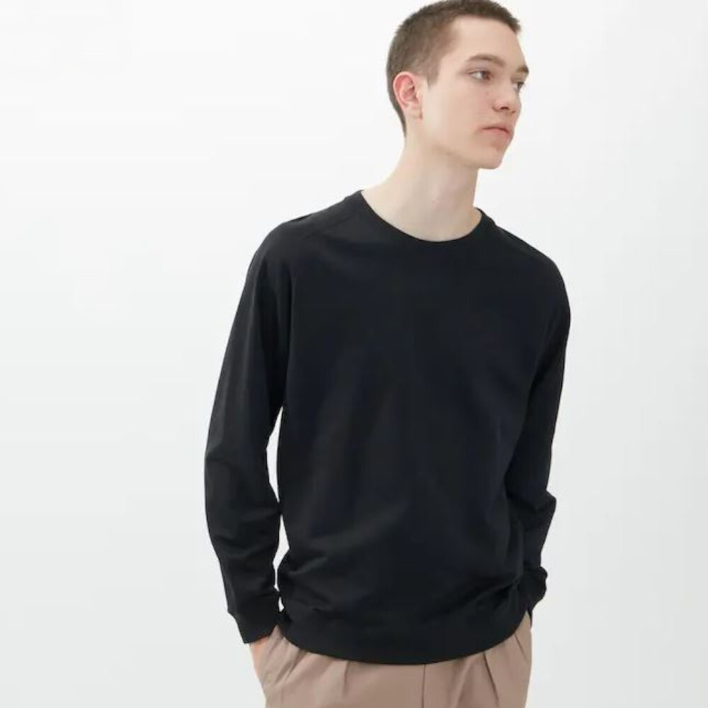 

Свитшот тонкая ткань Uniqlo Light Sweatshirt, черный