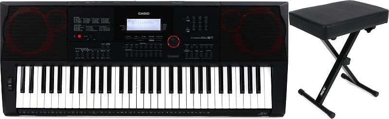 

Портативный аранжировщик Casio CT-X3000 с 61-клавишной клавиатурой и трехпозиционной скамьей On-Stage KT7800 X-Style On-Stage + Casio KT7800=1 CT-X3000=1