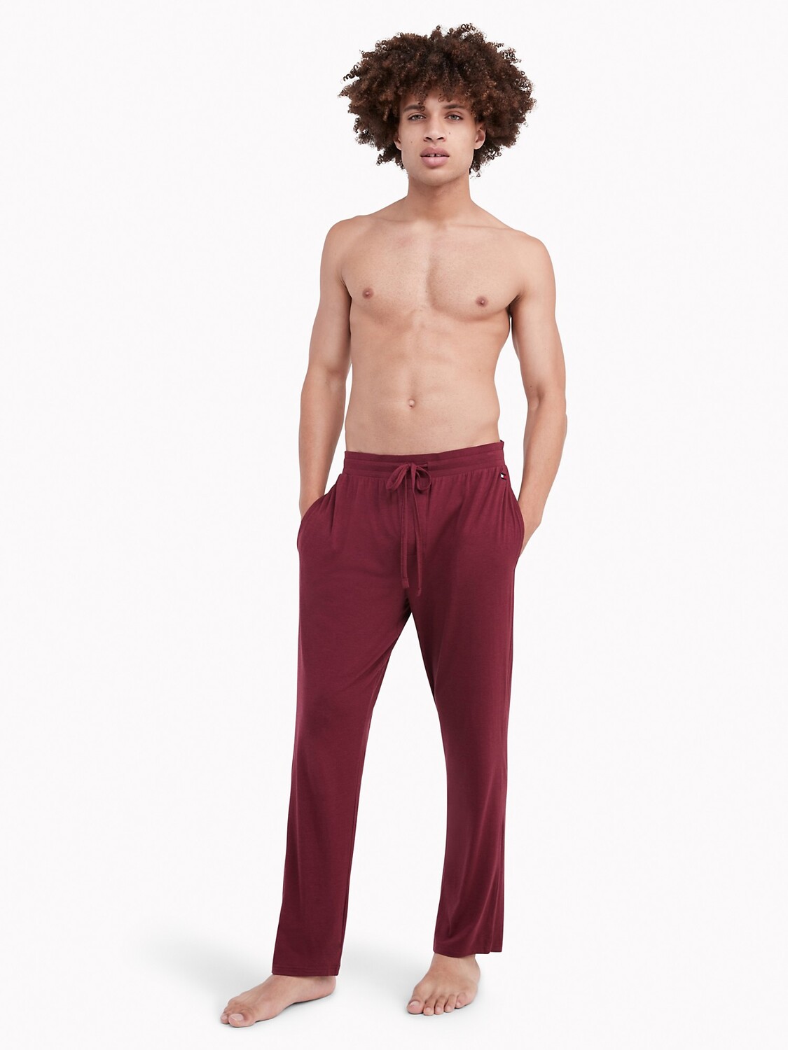 

Брюки Tommy Hilfiger essential luxe stretch, тёмно-красный