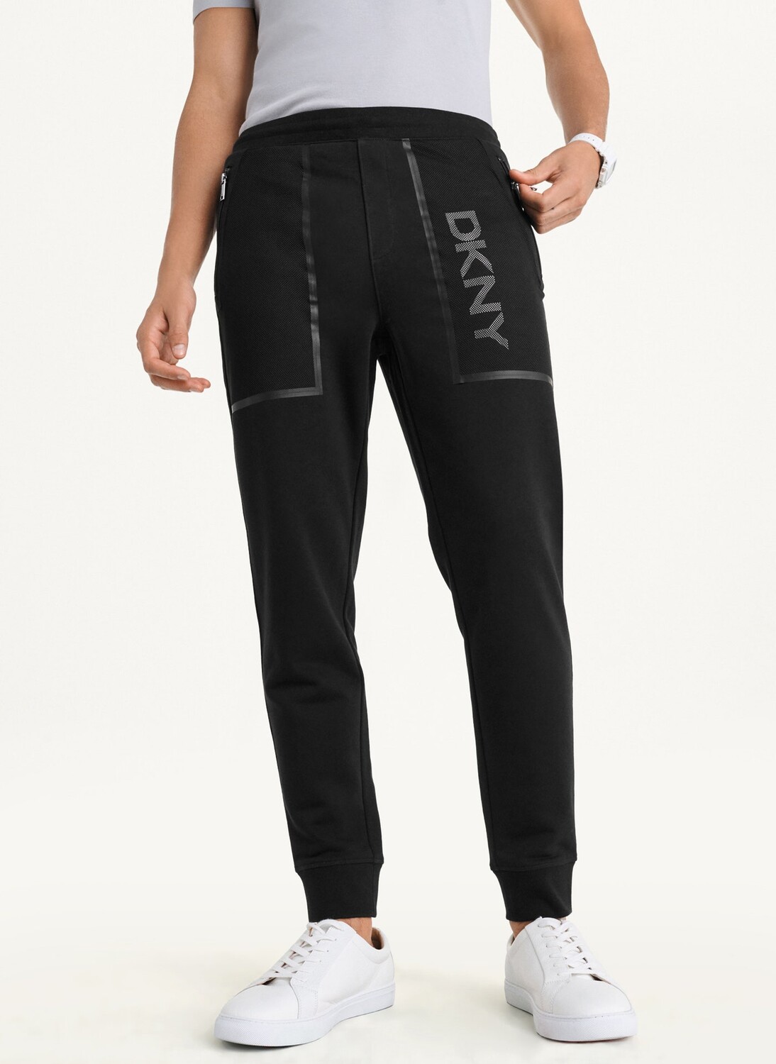 

Брюки с сетчатым карманом и логотипом DKNY