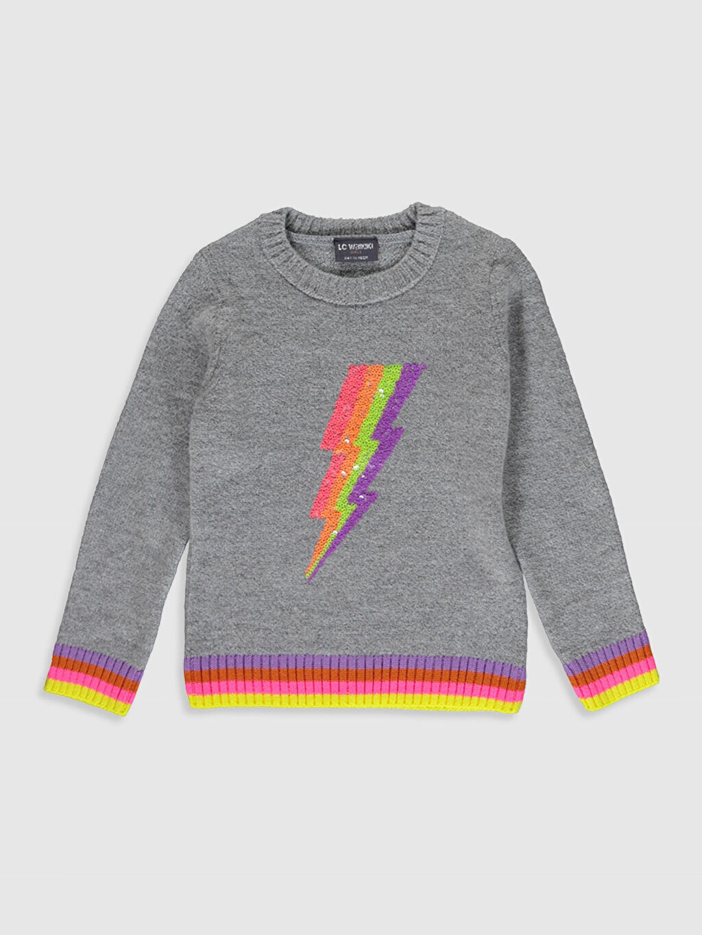 

Свитер для девочек с круглым вырезом LCW Kids