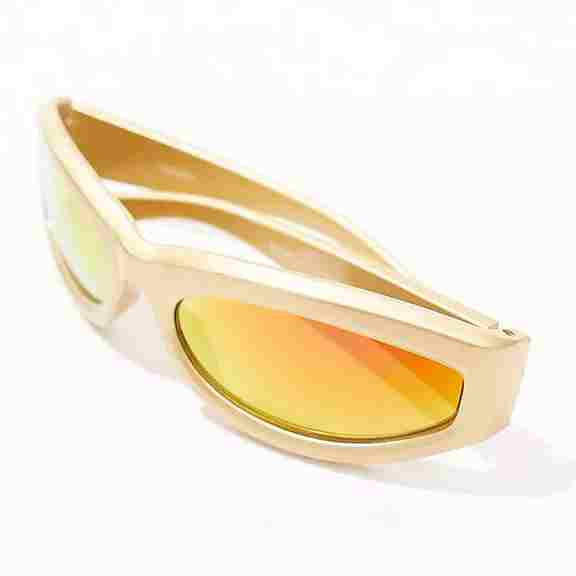 Солнцезащитные очки Asos Design Wrap Visor With Bevelling, золото светодиодные фары чистого белого света 2x70 вт 6000k 80 вт для can am outlander max1000 2013 2016 1000r 2016 max 500 2013 2015 max 570 2017 2019