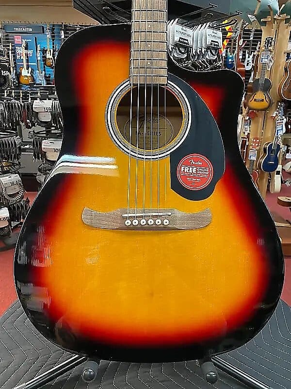 

Fender FA-125CE Dreadnought, накладка на гриф из орехового дерева, солнечные лучи FA-125CE Dreadnought, Walnut Fingerboard, Sunburst