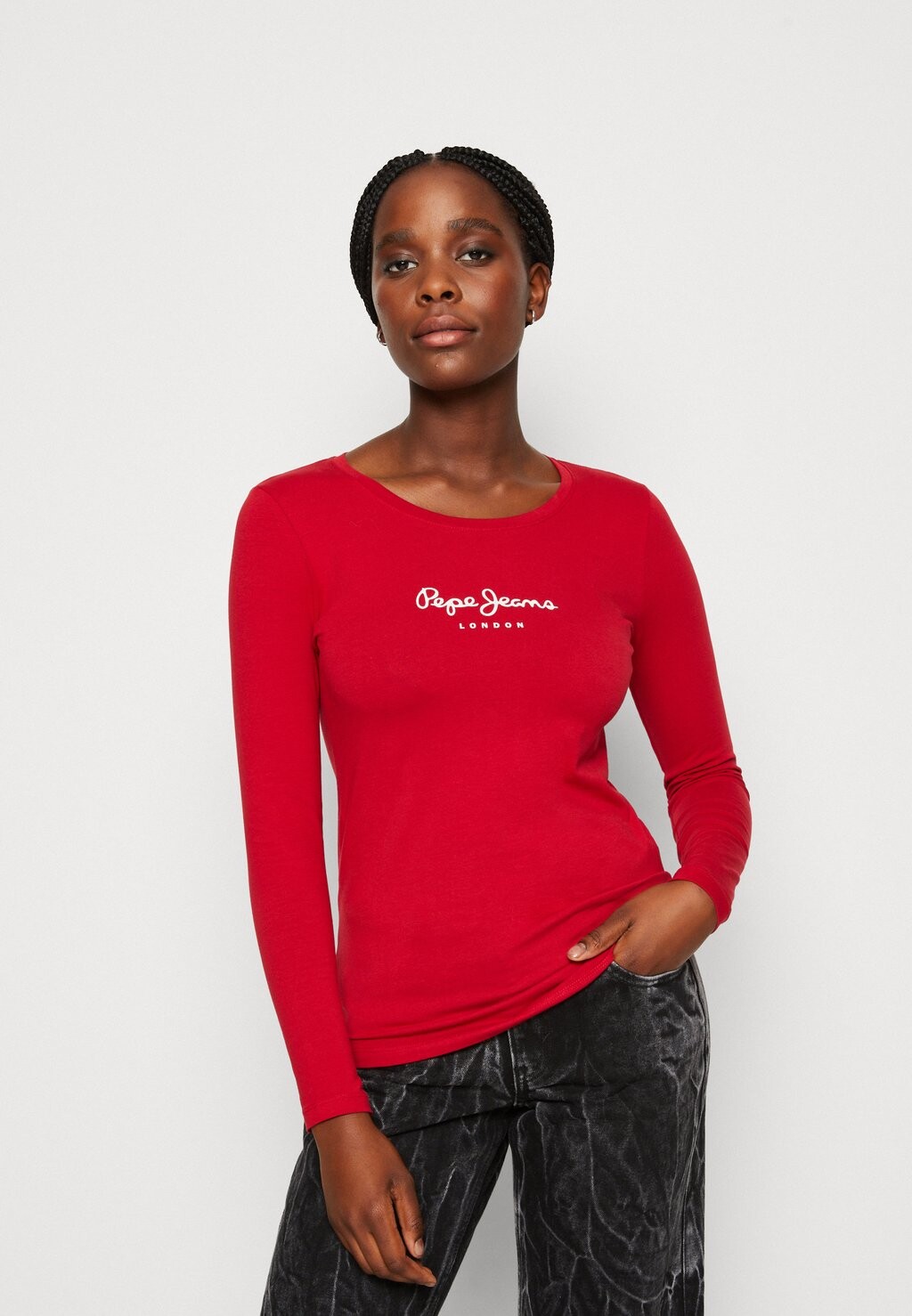 

Футболка с длинным рукавом New Virginia Pepe Jeans, цвет winter red