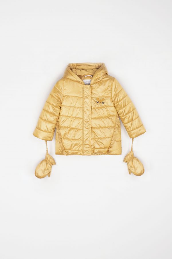 Зимняя куртка Coccodrillo со светоотражающим принтом и хлопковой подкладкой