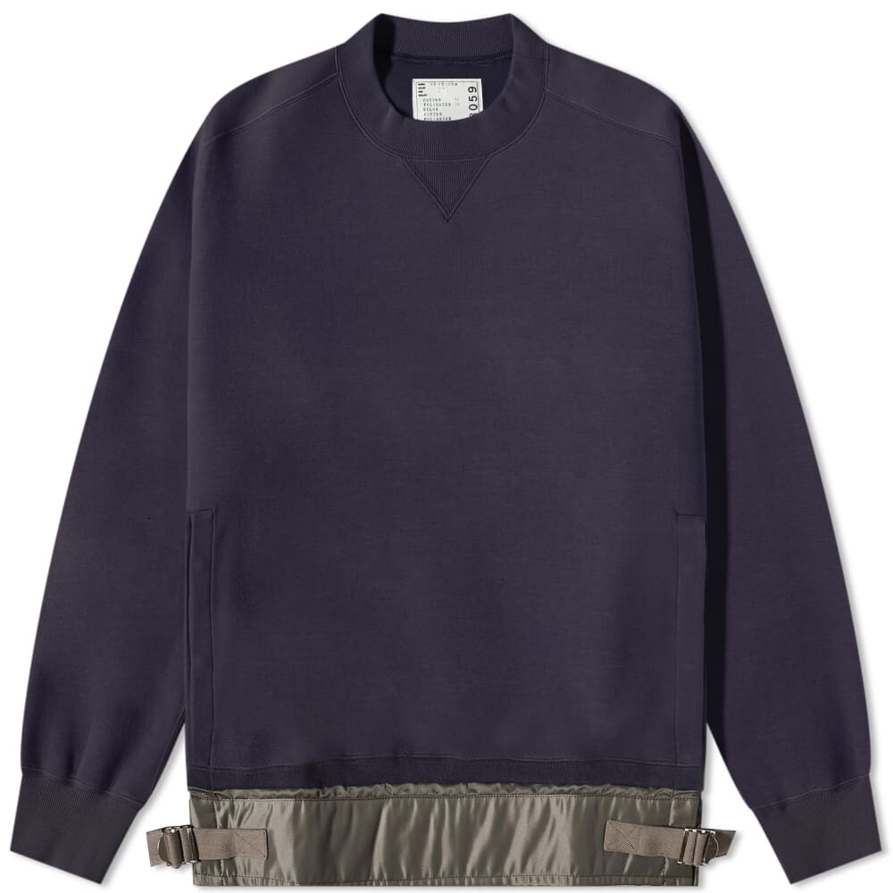

Толстовка Sacai Nylon Twill & Sponge Sweat Crew Sweat