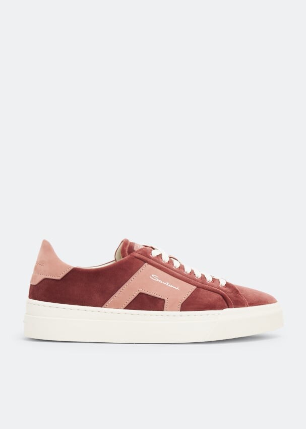 

Кроссовки SANTONI Double Buckle sneakers, красный
