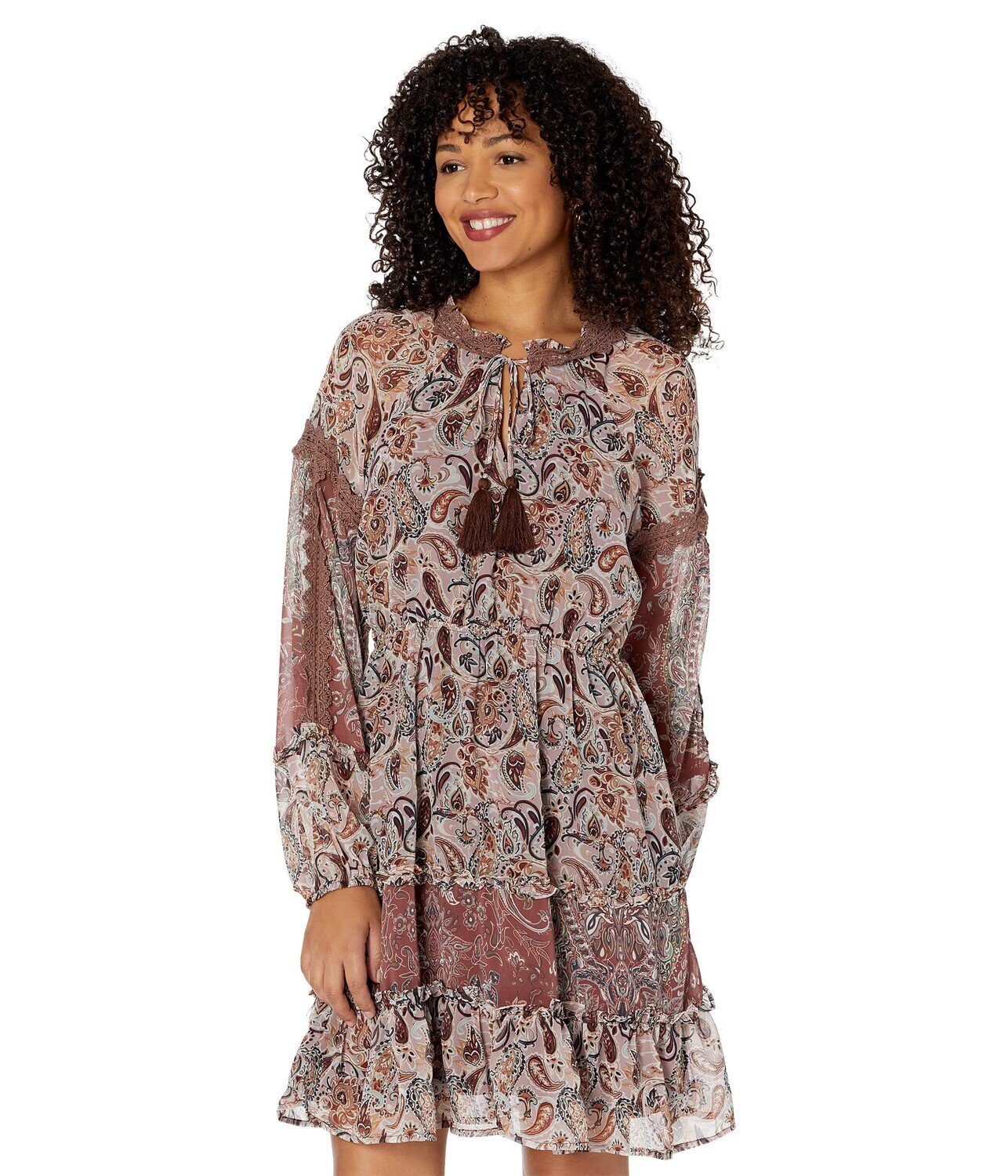 

Платье Miss Me, Paisley Tier Midi Dress