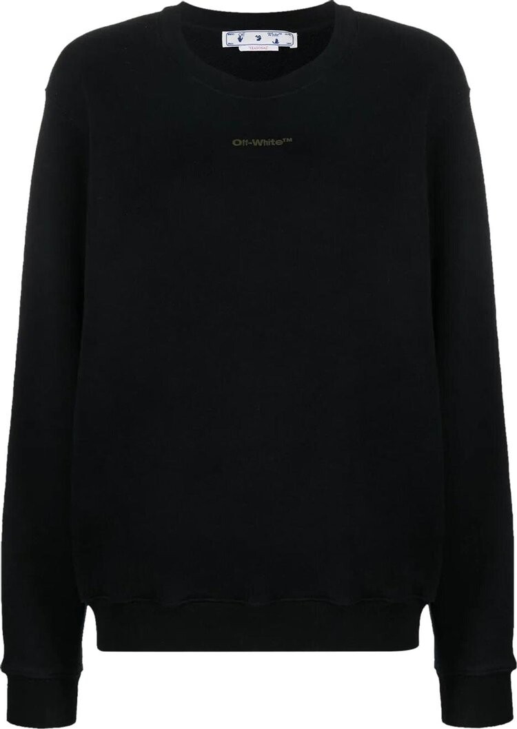

Толстовка Off-White Signature Arrows Tie Dye Crewneck Sweatshirt 'Black/Multicolor', черный