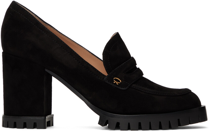 

Черные кожаные туфли на каблуке Gianvito Rossi, Черный