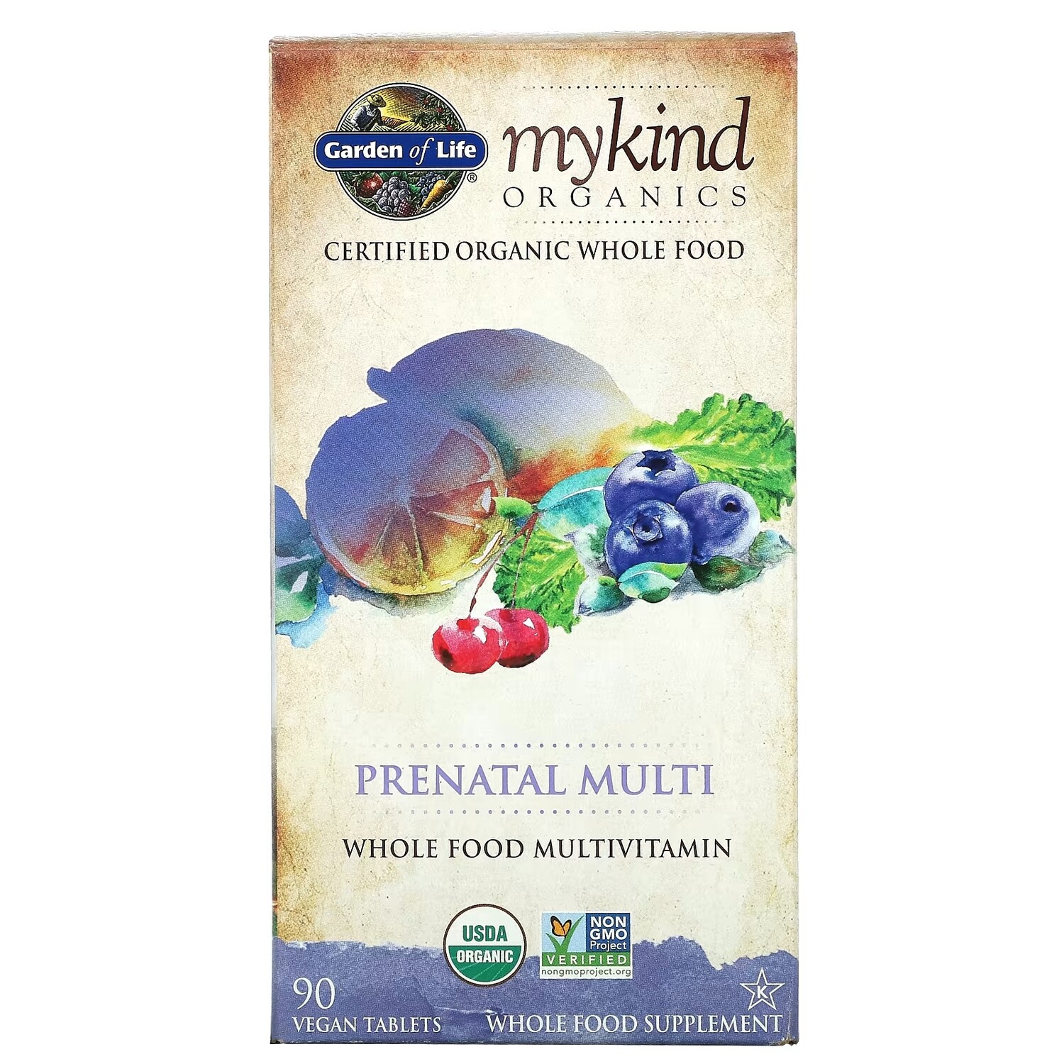 

Пренатальные Мультивитамины Garden of Life MyKind Organics, 90 таблеток