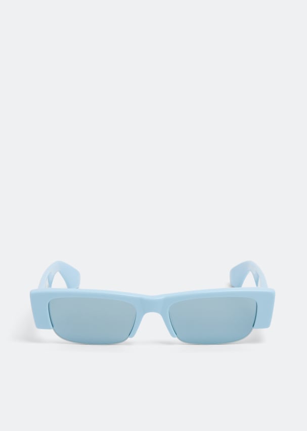 Солнечные очки ALEXANDER MCQUEEN McQueen Graffiti sunglasses, синий alexander mcqueen am 0302s 001 59 черный ацетат