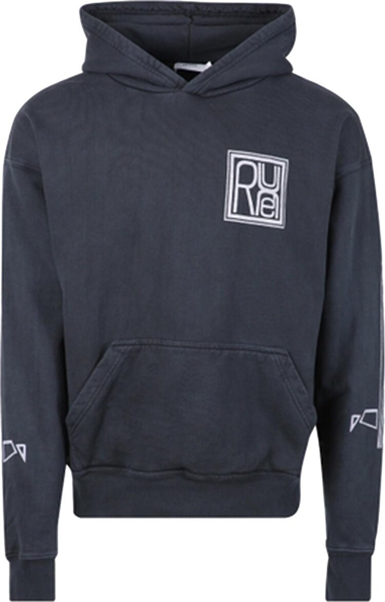 

Худи Rhude Square Logo Hoodie 'Vintage Black', черный