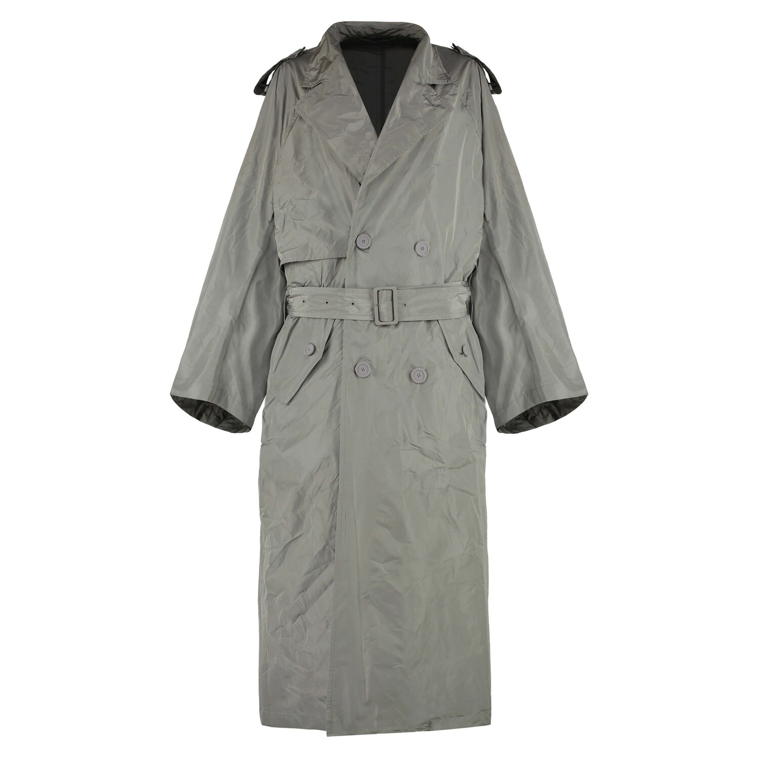 

Плащ Balenciaga Nylon Creased Trench, серый