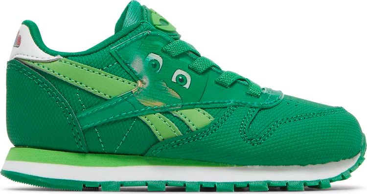 Кроссовки pj masks x classic leather toddler 'gekko' Reebok, зеленый - фото