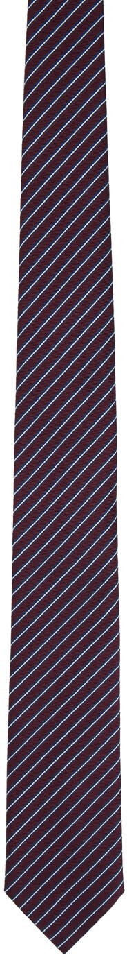 

Бордовый полосатый галстук ZEGNA