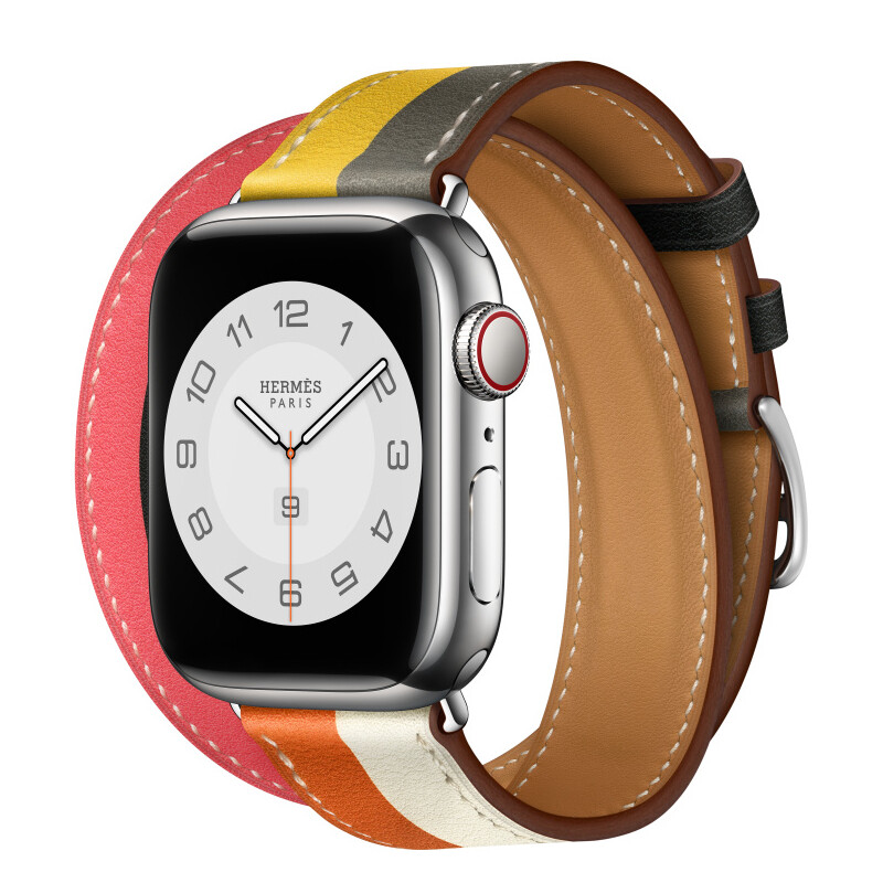 

Умные часы Apple Watch Series 8 Hermes (GPS + Cellular), 41мм, Silver, Orange/Blanc