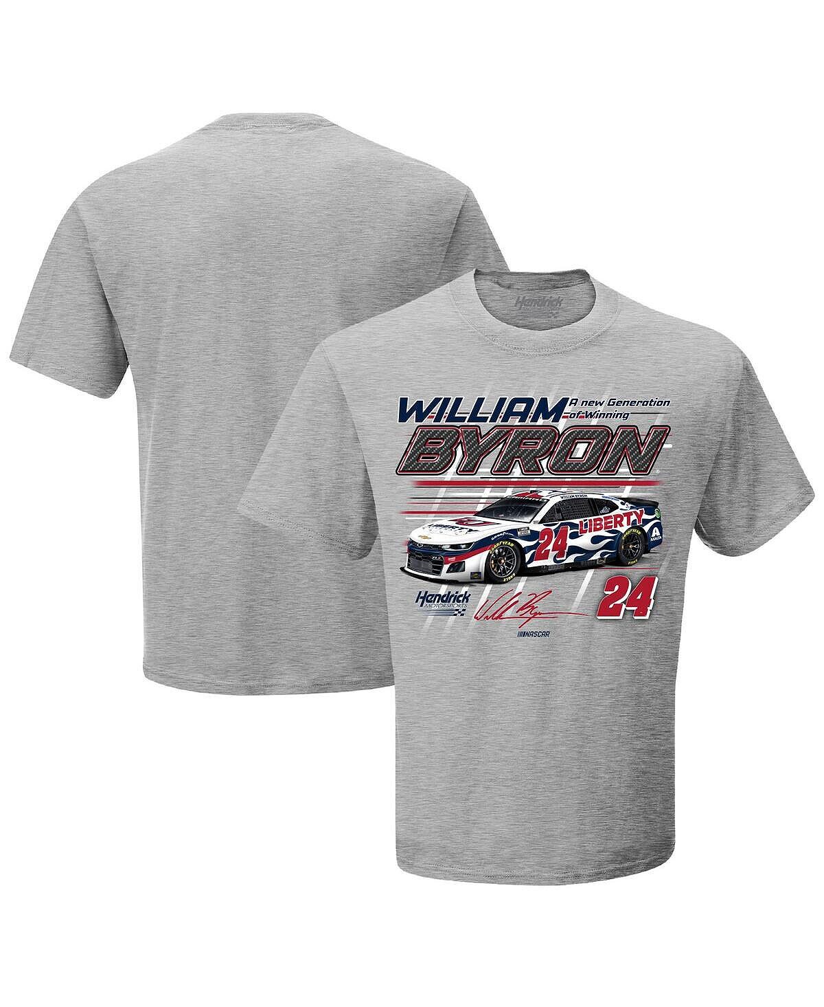 

Мужская футболка william byron downforce с меланжевым серым оттенком Hendrick Motorsports Team Collection, мульти