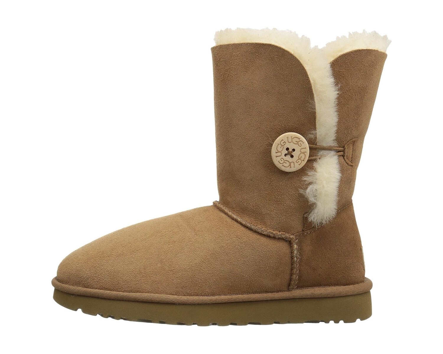 

Угги Bailey Button II UGG, каштановый
